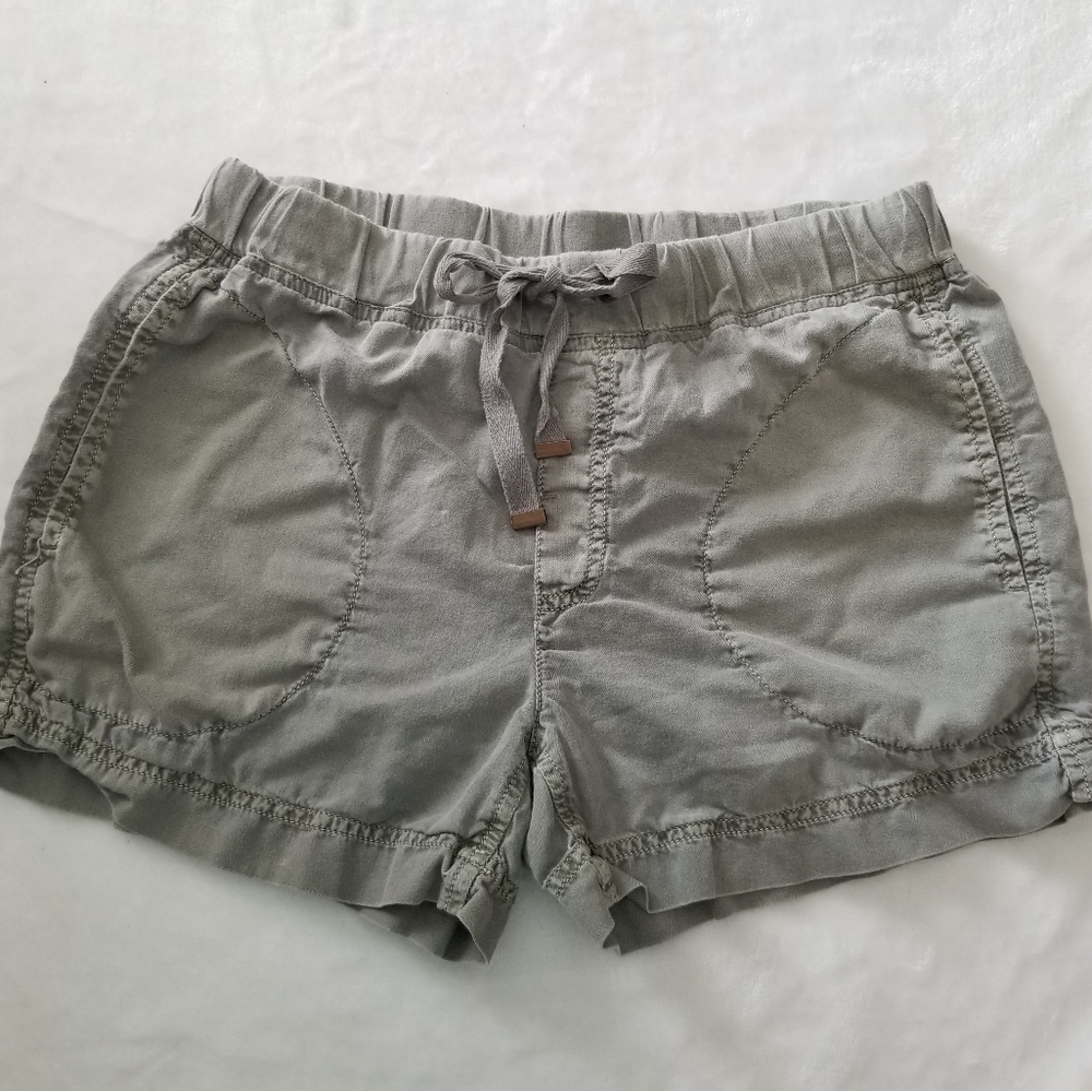Lilli | P Linen Grey Drawstring Shorts